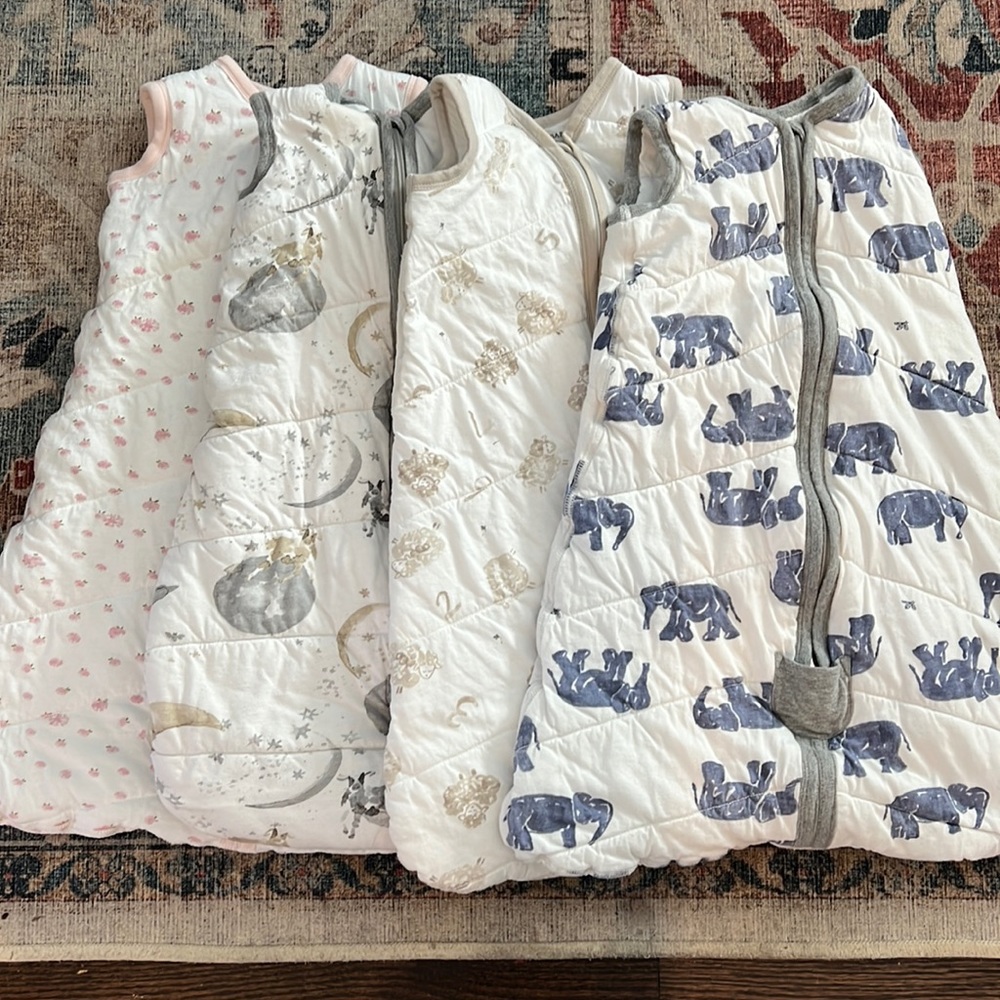 Lot of 4 Burt’s bees quilted  sleep sacks.